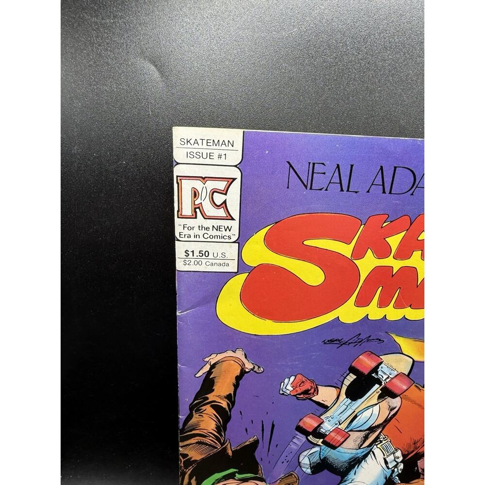 Skateman Neal Adams roller skating comic book 1 VG+ 1980s PC Pacific Comics HTF - Picture 2 of 5